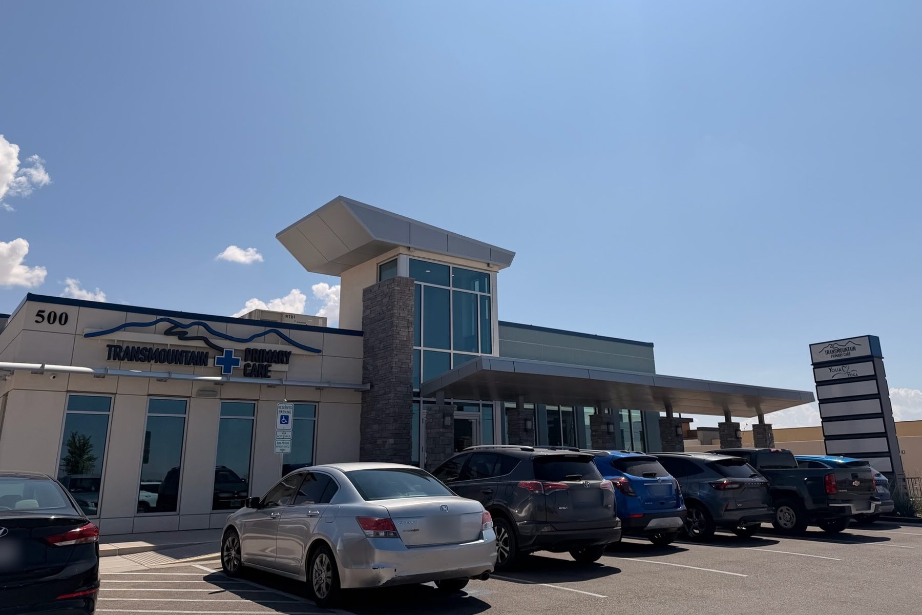 The Transmountain Primary Care clinic building in Horizon City, El Paso