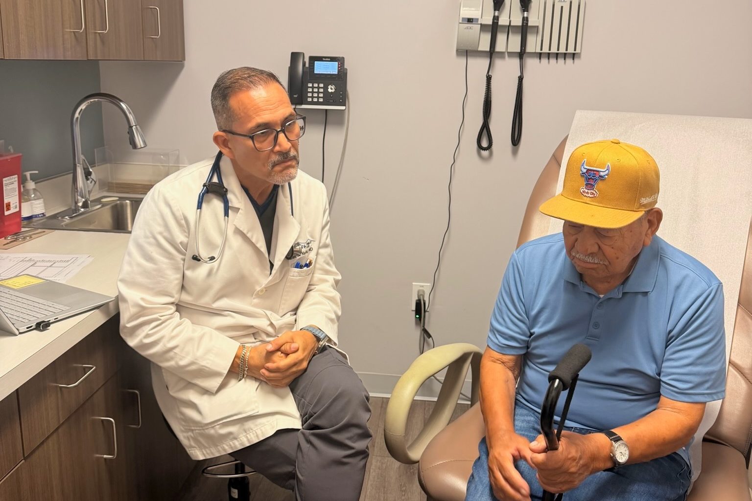 Dr. Jose A. Marin with a patient at Transmountain Primary Care in El Paso