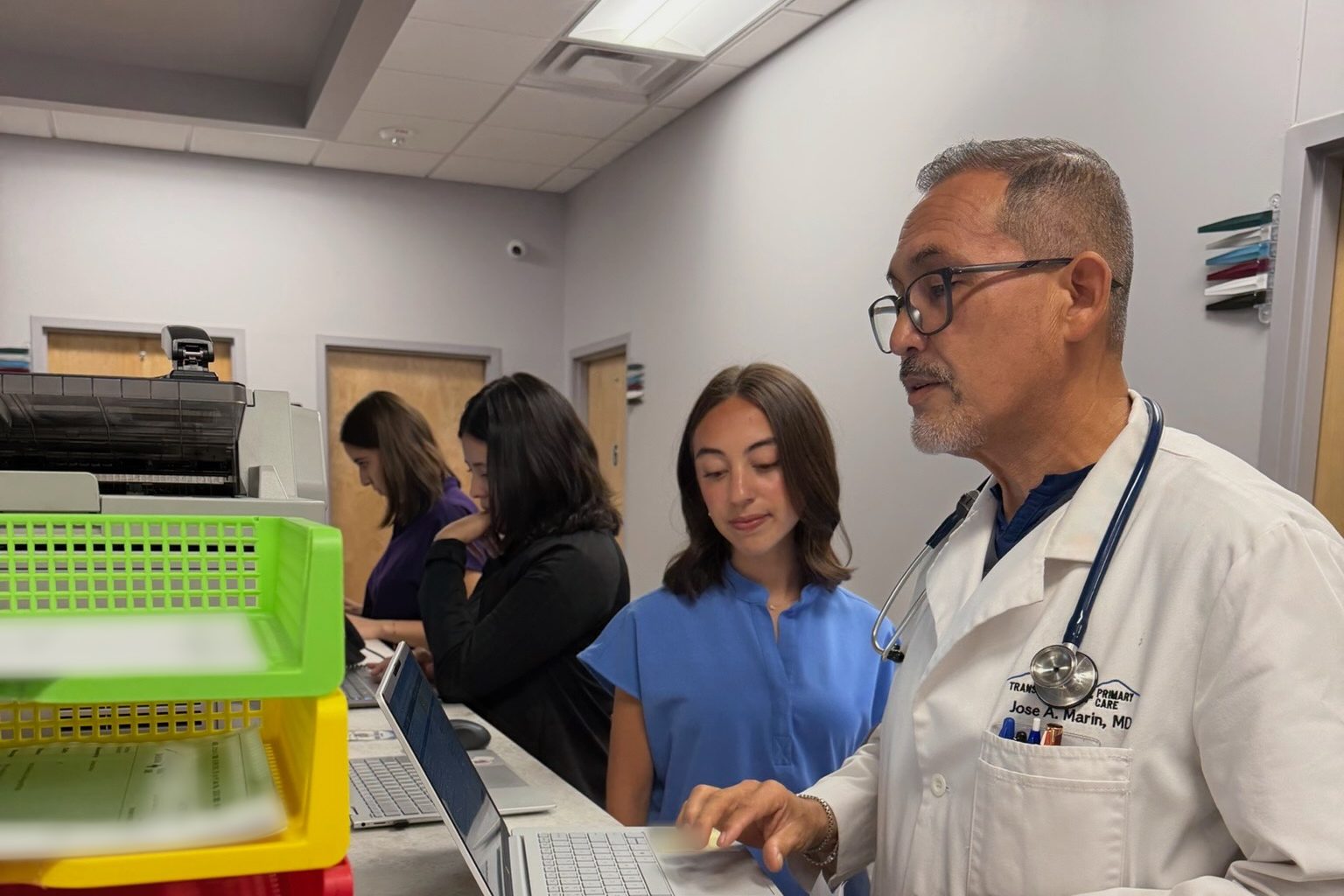 Dr. Jose A. Marin with members of the Transmountain Primary Care team in El Paso